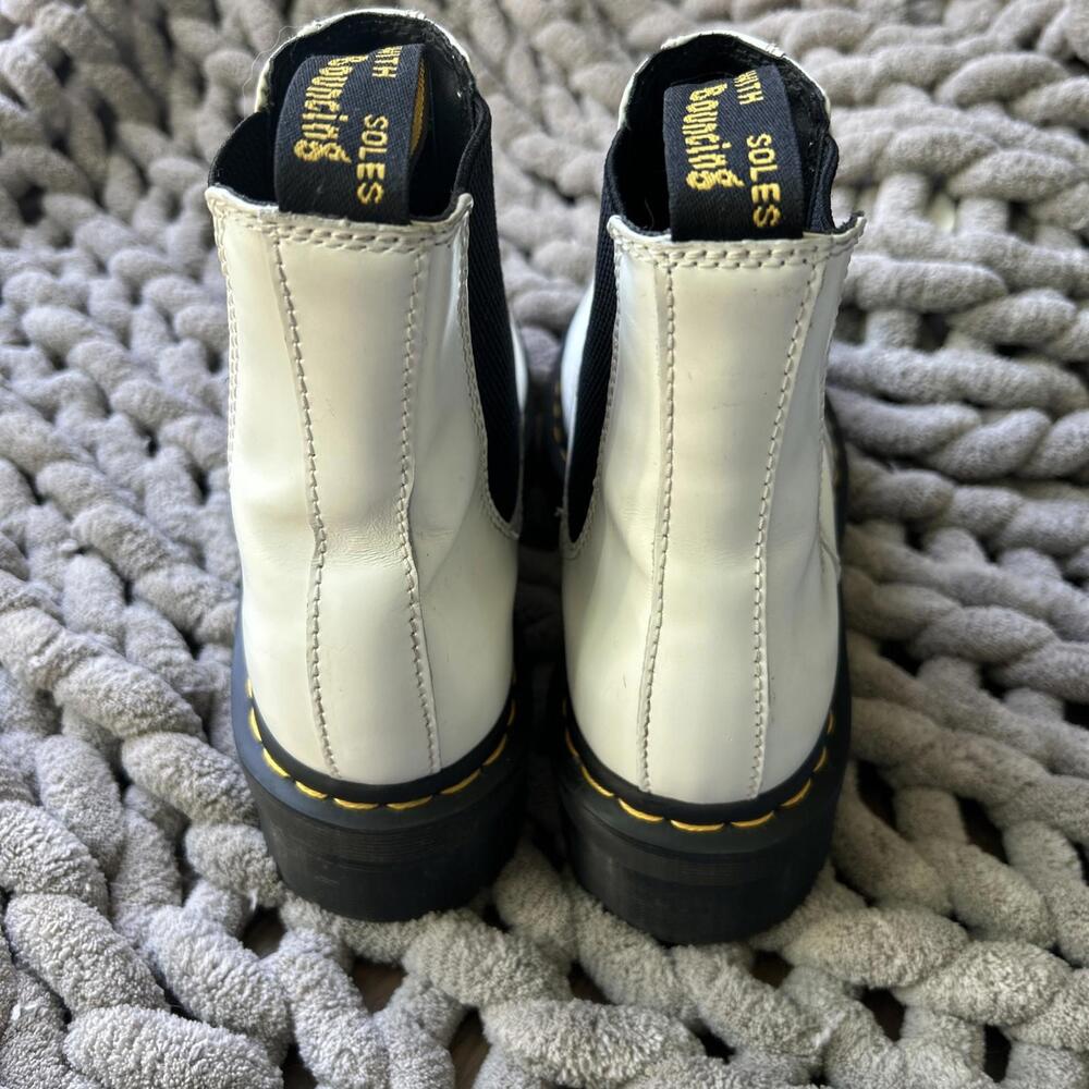 Dr Martens White Quad 2976 Platform Chelsea Boots Women 8 Men 7 UK 6 Grunge Goth - Picture 7 of 12